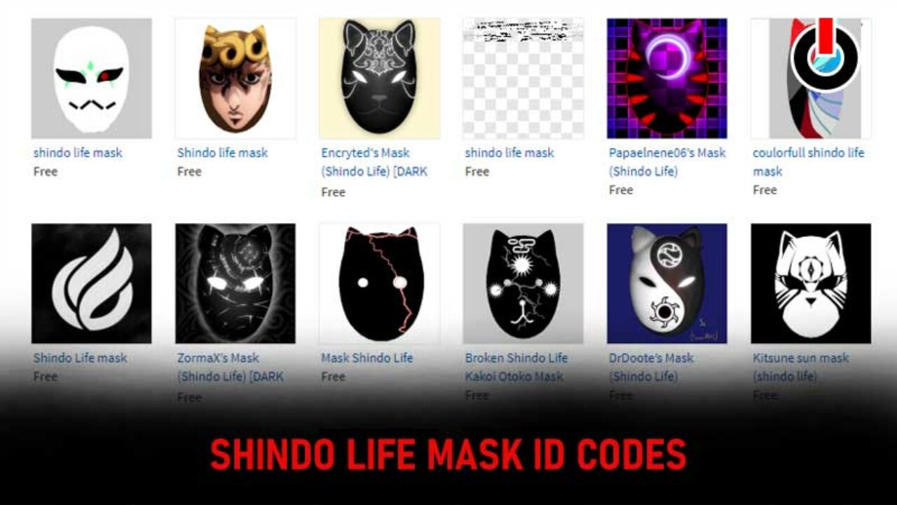 All Shindo Life Mask ID Codes Wiki (December 2022)